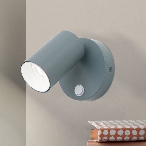 ORION Spot de perete Penn, verde deschis, Ø 10,5 cm, oțel/aluminiu, reglabil, Verde, dormitor, Metal, Modern