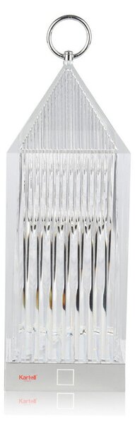 Kartell Lampă de masă LED reîncărcabilă Lanternă, cristal, reciclată, IP54, reglabil, Transparent, dormitor, Plastic, Design
