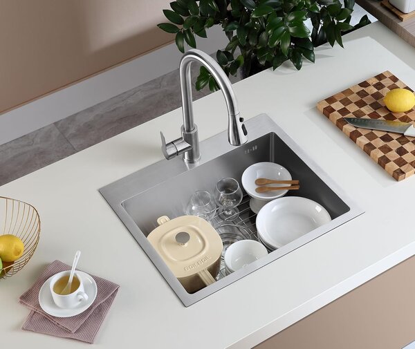 Rea Leo, chiuvetă din oțel cu 1 compartiment 500x450x185 mm, oțel, ZLE-06003