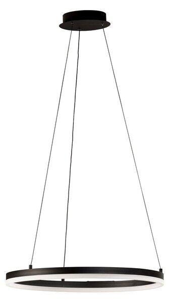 FISCHER & HONSEL Sirko Lampă suspendată LED, alb/negru, metal, CCT, dimabil, reglabil, Negru, Camera de zi / sufragerie, Metal, Modern