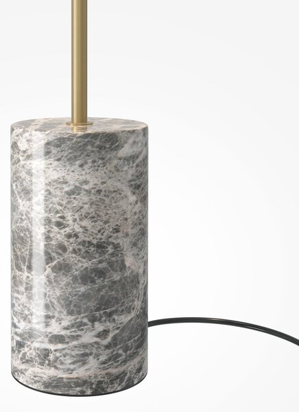 Maytoni Lampadar LED Kyoto, gri, înălțime 145 cm, marmură, Gri, Camera de zi / sufragerie, Metal