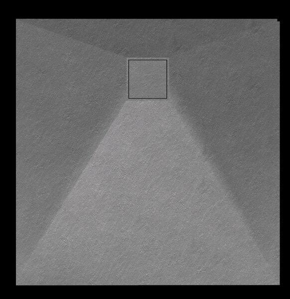 Gamma Erga Oldaf, cadă de duș pătrată SMC 80 x 80 cm, gri mat, ERG-GMA-OL-8080G