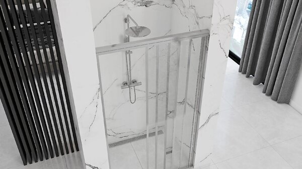 Rea - usa de dus culisanta ALEX - crom, 100 x 190 cm, REA-K0546