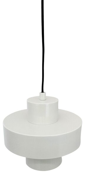 Dyberg Larsen Lampă suspendată Stoke, alb putty, Ø 20 cm, metal, reglabil, Alb, Camera de zi / sufragerie, Metal, Design