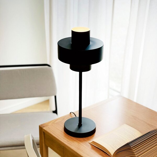 Lampă de masă Dyberg Larsen, Stoke, Negru, Camera de zi, Metal, Design
