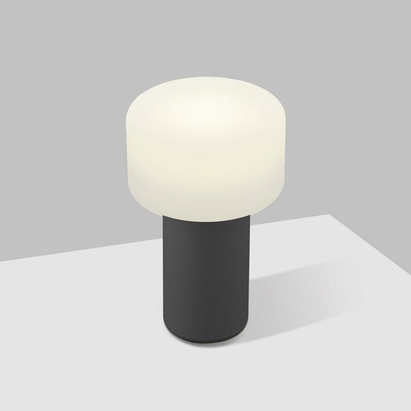 HELL Tiny-B LED lampă de masă reîncărcabilă, negru, înălțime 13 cm, IP54, USB, reglabil, Negru, Plastic, Viața tânără