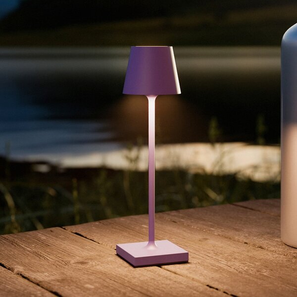 Sigor Lampa de birou cu LED-uri și baterie Nuindie pocket, violet, IP54, dimabilă, reglabil, Violet, Aluminiu, Modern
