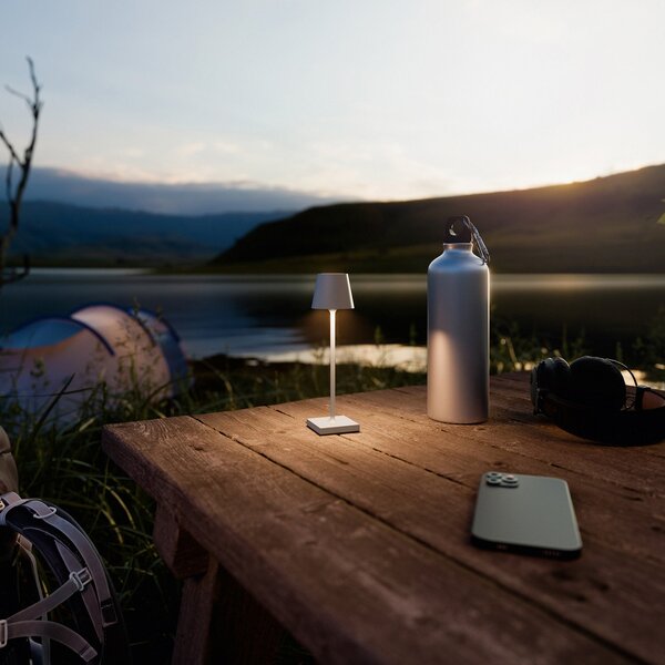 Sigor Lampa de birou cu LED-uri și baterie Nuindie pocket, gri, IP54, dimabilă, reglabil, Gri, Aluminiu, Modern