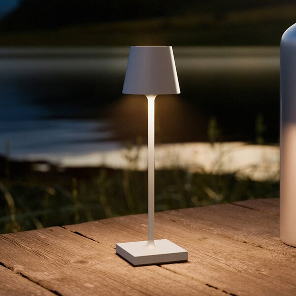 Sigor Lampa de birou cu LED-uri și baterie Nuindie pocket, gri, IP54, dimabilă, reglabil, Gri, Aluminiu, Modern