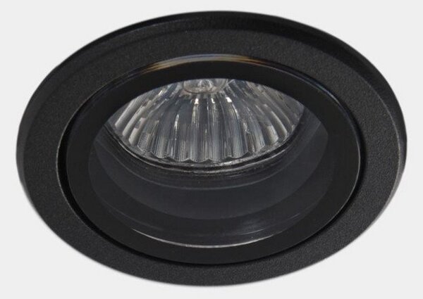 LEDS-C4 Spot încastrat pentru exterior Eko, negru, Ø 7,5 cm, aluminiu, reglabil, Negru, Aluminiu, Modern, Corpuri de iluminat încastrate rotunde