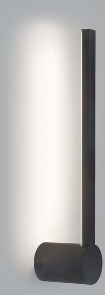 Forlight Aplică de perete cu LED pentru baie Passeggio Nova, 40 cm, negru, Negru, Baie, Aluminiu, Modern