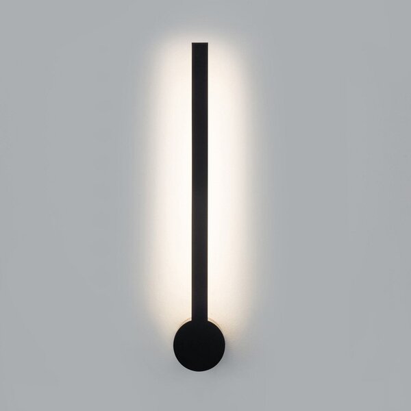 Forlight Aplică de perete cu LED pentru baie Passeggio Nova, 40 cm, negru, Negru, Baie, Aluminiu, Modern