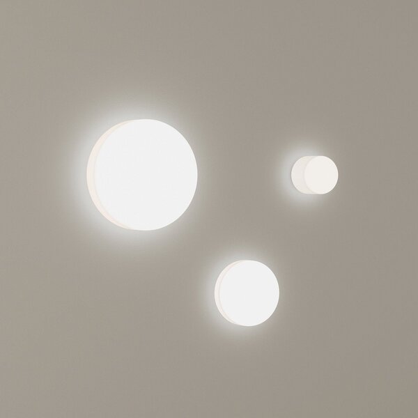 LEDS-C4 Plafonieră LED Spark simplă, Ø 14 cm, CCT, dimabil, reglabil, Alb, Camera de zi / sufragerie, Sticlă, Modern