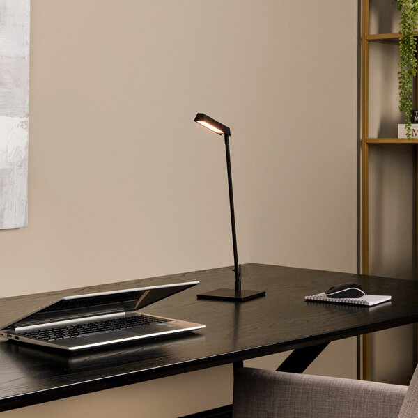 Lucide Lavale LED lampă de masă, negru, dimabil, înălțime 42 cm, reglabil, Negru, Camera de zi / sufragerie, Metal, Modern