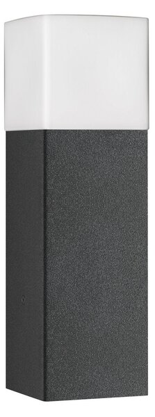 LCD Lampă cu soclu Linus, grafit, înălțime 40cm, aluminiu, sticlă opală, reglabil, Negru, Aluminiu, Modern