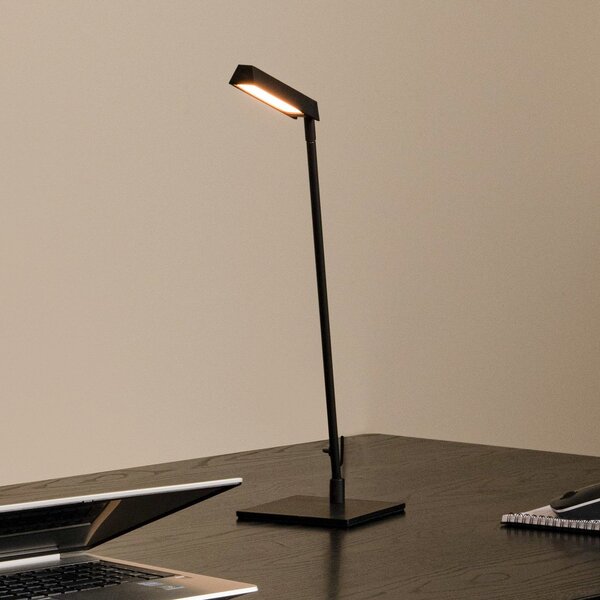 Lucide Lavale LED lampă de masă, negru, dimabil, înălțime 42 cm, reglabil, Negru, Camera de zi / sufragerie, Metal, Modern