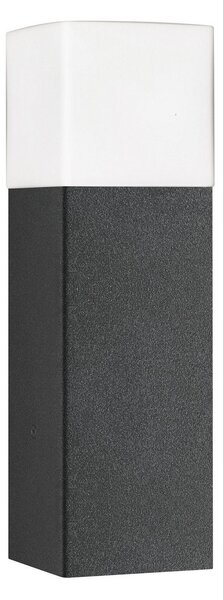 LCD Lampă cu soclu Linus, grafit, înălțime 40cm, aluminiu, sticlă opală, reglabil, Negru, Aluminiu, Modern