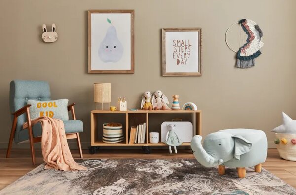 Covor Copii Cu Fluturi Fru Beige Selectează mărime: 133 X 180
