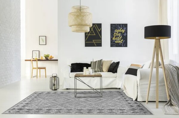 Covor Cu Forme Geometrice Iris Grey Selectează mărime: 080 X 120