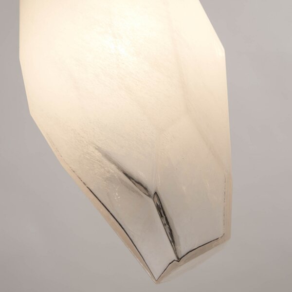 Searchlight Lampă suspendată Rocky, 5 becuri, lungă, culoarea alamei, oțel, sticlă, reglabil, Auriu / Alamă, Camera de zi / sufragerie, Metal