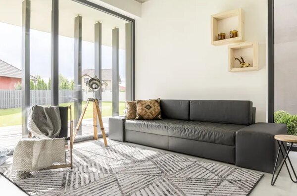 Covor Cu Forme Geometrice Atala Cream Selectează mărime: 080 X 120