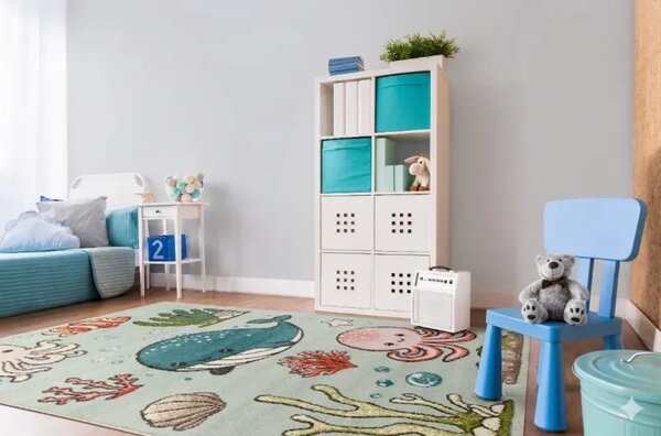 Covor Copii Cu Pesti Aquario Mint Selectează mărime: 133 X 180
