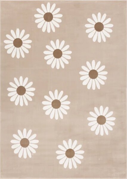 Covor Cu Margarete Stokrotki Light Beige Selectează mărime: 080 X 150