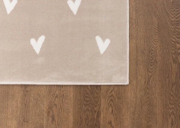 Covor Cu Inimioare Sweetie Light Beige Selectează mărime: 080 X 150