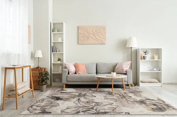 Covor Cu Flori Irys Pearl Selectează mărime: 080 X 150