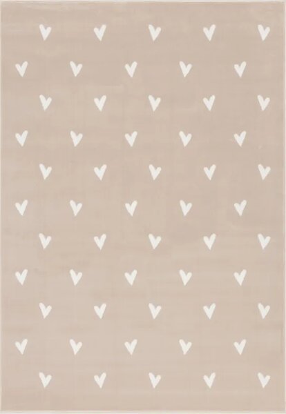 Covor Cu Inimioare Sweetie Light Beige Selectează mărime: 080 X 150