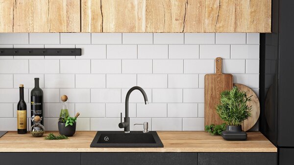 Chiuveta bucatarie Granit West black dots