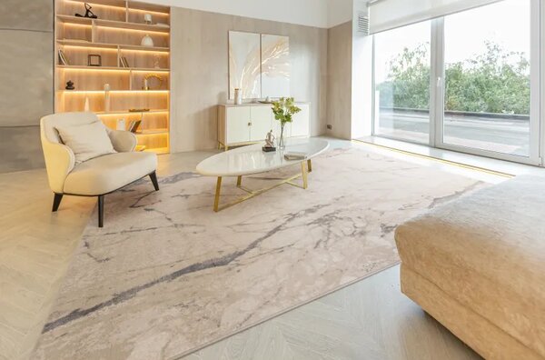 Covor Marmorat Damar Light Beige Selectează mărime: 080 X 150