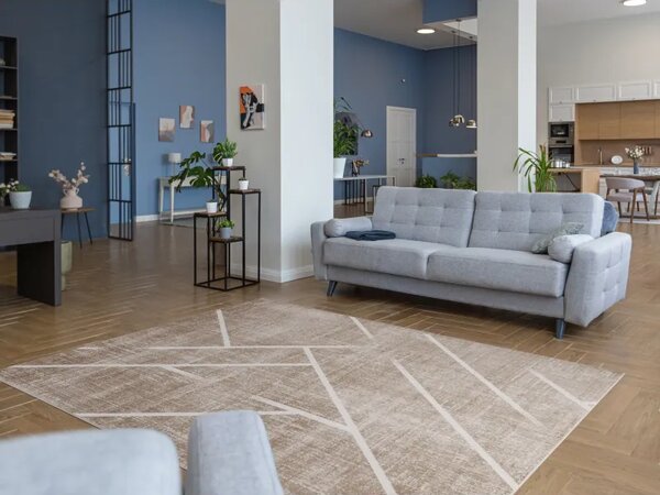 Covor Cu Linii Arlo Dark Beige Selectează mărime: 080 X 150