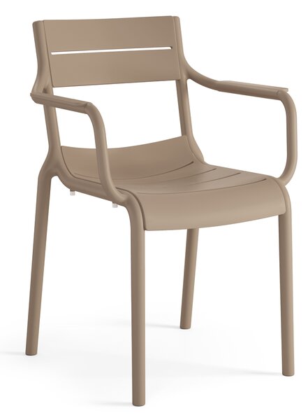 MAZZONI EXPORT LUSSO Bej - SCAUN MODERN DE BUCĂTĂRIE GRĂDINĂ CAFENEA (STIVUIT)