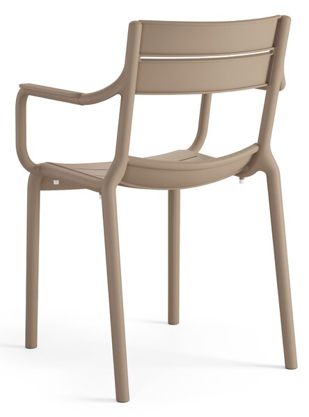 MAZZONI EXPORT LUSSO Bej - SCAUN MODERN DE BUCĂTĂRIE GRĂDINĂ CAFENEA (STIVUIT)