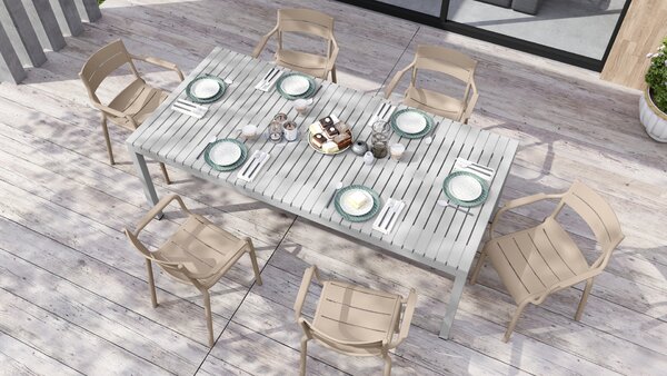 MAZZONI EXPORT LUSSO Bej - SCAUN MODERN DE BUCĂTĂRIE GRĂDINĂ CAFENEA (STIVUIT)
