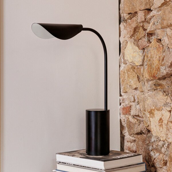 FARO BARCELONA Liggera lampă de masă, negru, oțel, înălțime 27,9 cm, Negru, Camera de zi / sufragerie, Altele, Modern