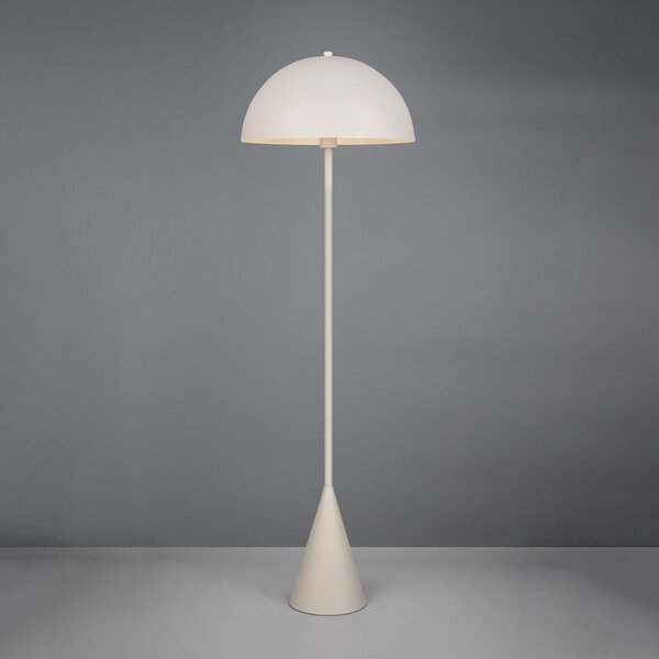 Trio Lighting Alfie lampadar, gri deschis mat, metal, E27, Gri, Camera de zi / sufragerie, Metal