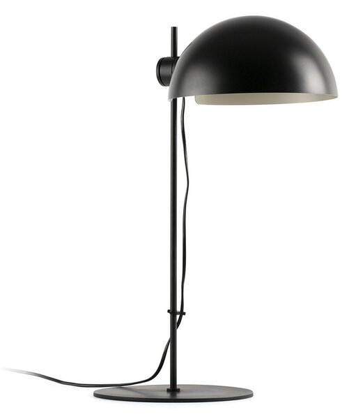 FARO BARCELONA Lampă de masă Dominica, negru mat, oțel, înălțime 53 cm, Negru, Camera de zi / sufragerie, Metal, Design industrial