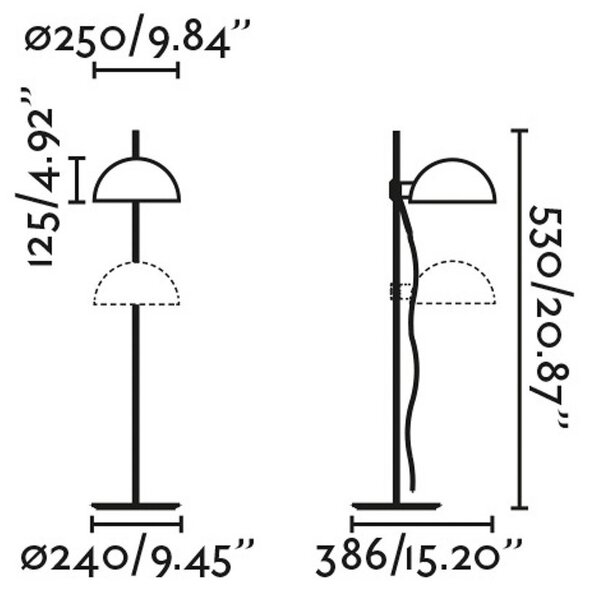 FARO BARCELONA Lampă de masă Dominica, negru mat, oțel, înălțime 53 cm, Negru, Camera de zi / sufragerie, Metal, Design industrial