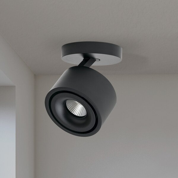 ORION Spot de plafon Specter LED, negru, Ø 8,4 cm, aluminiu, reglabil, Negru, Camera de zi / sufragerie, Aluminiu, Modern