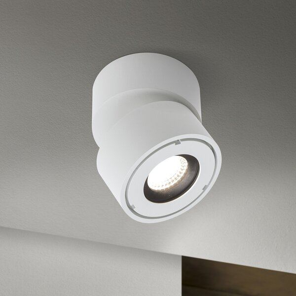 ORION Reflector de exterior Harvey LED, alb, Ø 10 cm, aluminiu turnat sub, reglabil, Alb, Aluminiu, Modern