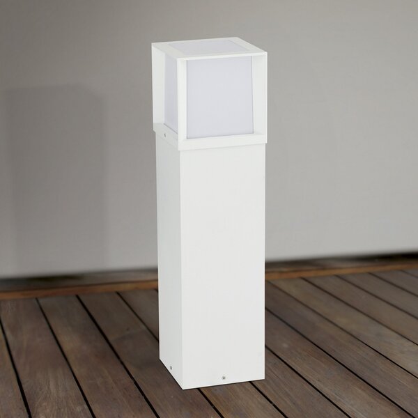 ORION Bornă luminoasă Henry, albă, înălțime 60 cm, aluminiu/oțel inoxidabil, Alb, Aluminiu, Modern