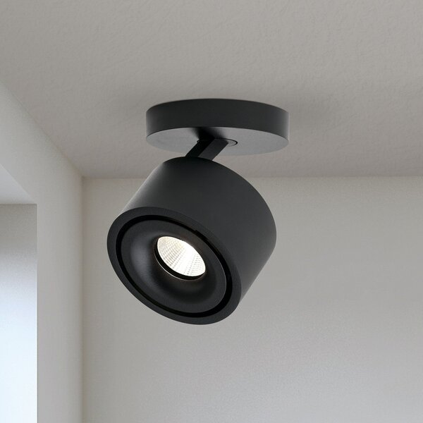 ORION Spot de plafon Specter LED, negru, Ø 8,4 cm, aluminiu, reglabil, Negru, Camera de zi / sufragerie, Aluminiu, Modern
