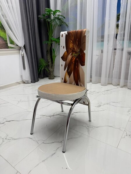 LICHIDARE - Scaun Venetia, DENVER, model Crini Maro , cadru cromat, 42x53x99 cm