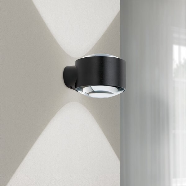 ORION Tatra LED lampă de perete pentru exterior, negru, Ø 10,2 cm, aluminiu,, reglabil, Negru, Aluminiu, Modern