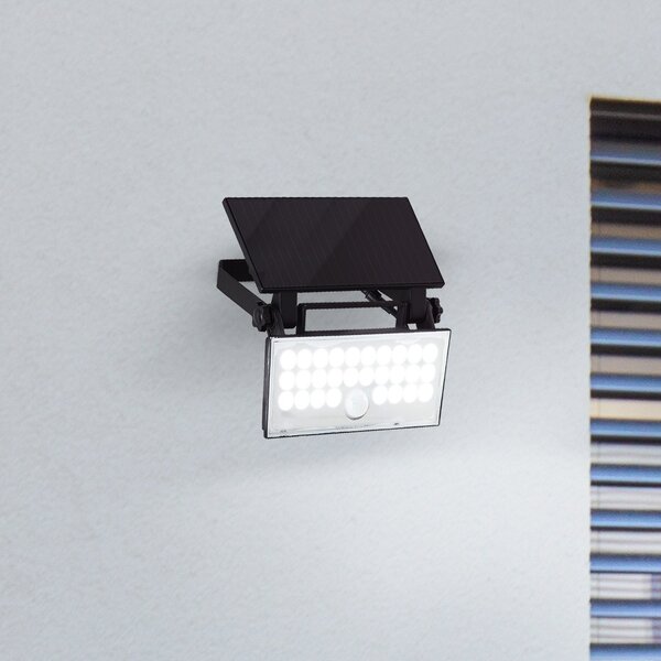 Brilliant Spot solar LED pentru exterior Luton Sensor, negru, L 19 cm, Negru, Plastic