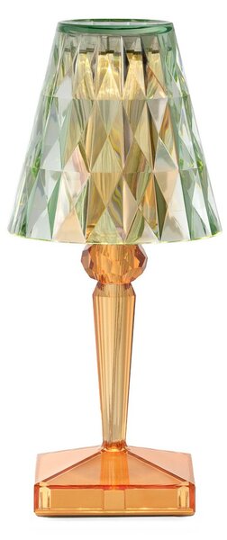 Kartell Lampă de masă cu baterie LED Baterie, 30cm, verde/portocaliu, IP54, Verde, dormitor, Plastic, Design