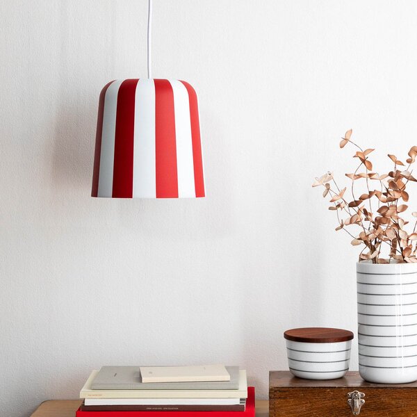 Lustră Pendul Dyberg Larsen, Gry, reglabil, Roșu, Camera de zi, Metal, Scandinavă
