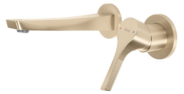 Baterie de lavoar încastrată REA Maxim Brush Gold + BOX